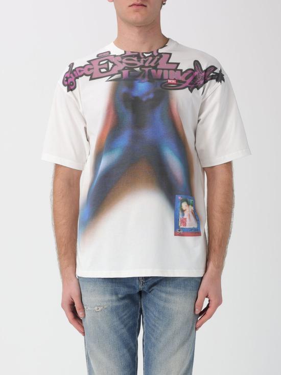 26SS 디젤 반팔 티셔츠 A209450PLAT 141 White