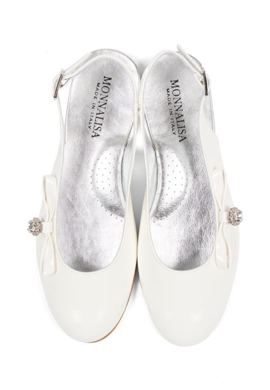 26SS [키즈] 모나리자 플랫 슈즈 87G000 7706 0099 WHITE - MONNALISA