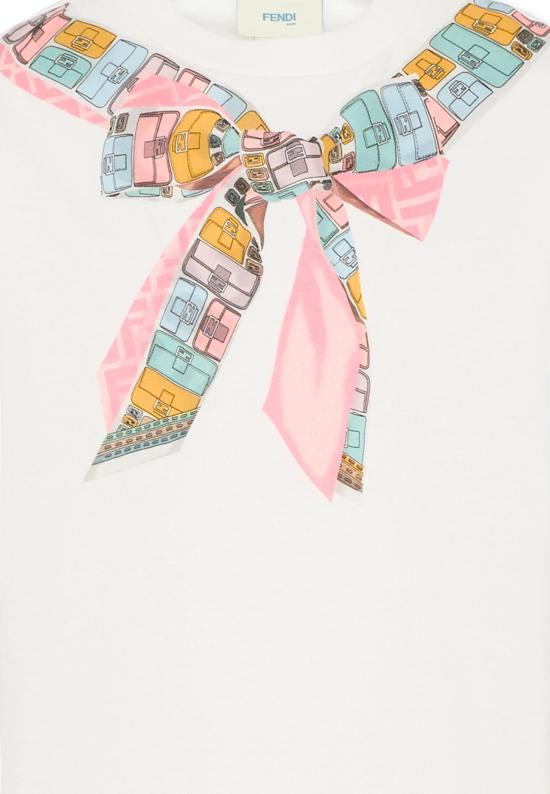 26SS [키즈] 펜디 티셔츠 JFI391 7AJ F0TU9 IVORY - FENDI