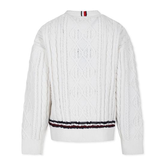 24FW [키즈] 타미힐피거 캐시미어 니트 KB0KB09257 Z00 IVORY - TOMMY HILFIGER