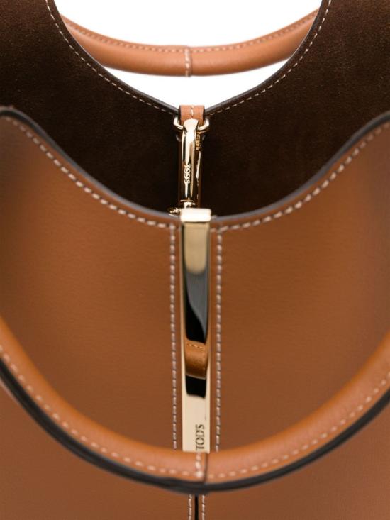 26FW 토즈 레더 미니 토트 쇼핑백 XBWEBRF0100UBL 2L83 BROWN - TODS