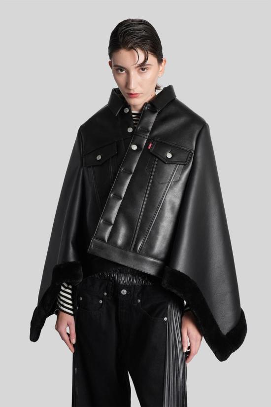 25FW 와타나베 준야 가죽 자켓 430680 JP J201 W25 Black