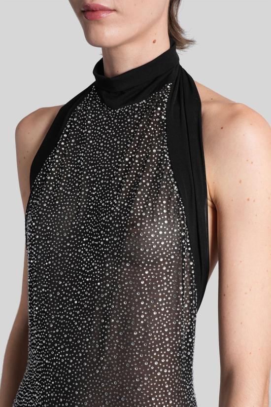 25FW 누에 롱 원피스 430536 2503DR00101 Black - NUÈ