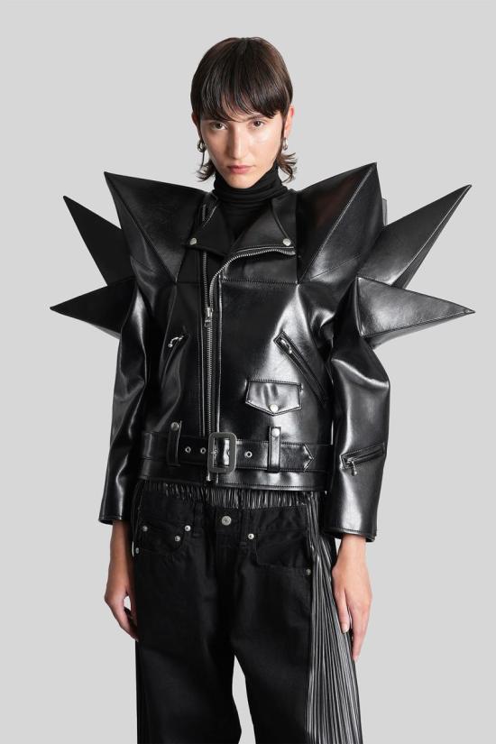 25FW 와타나베 준야 가죽 자켓 426158 JP J027 W25 Black