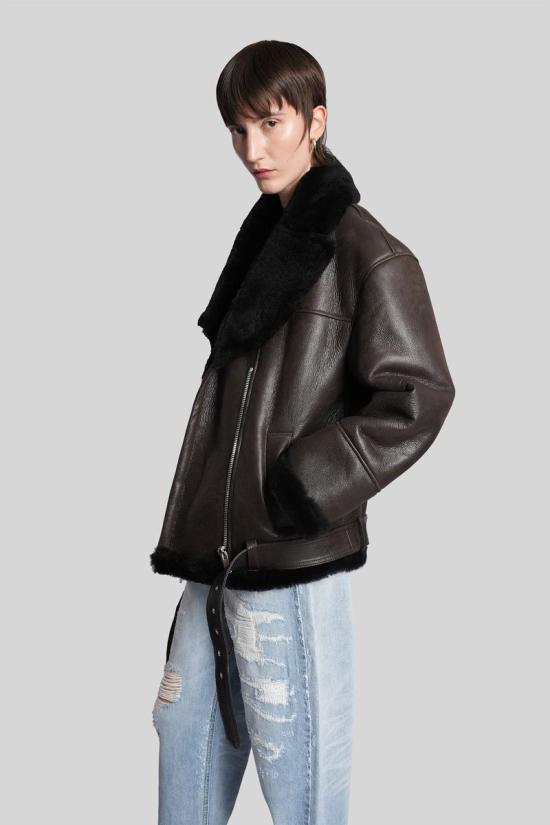 25FW 하프보이 가죽 자켓 428714 HF251WL024LT025 BROWN - HALFBOY