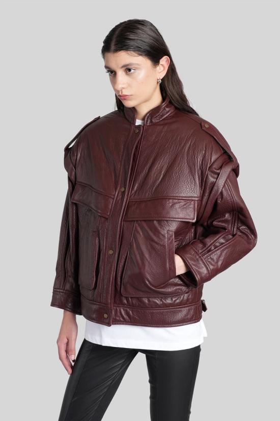 25FW 살바토레 산토로 가죽 자켓 429917 49074 D Red - SALVATORE SANTORO