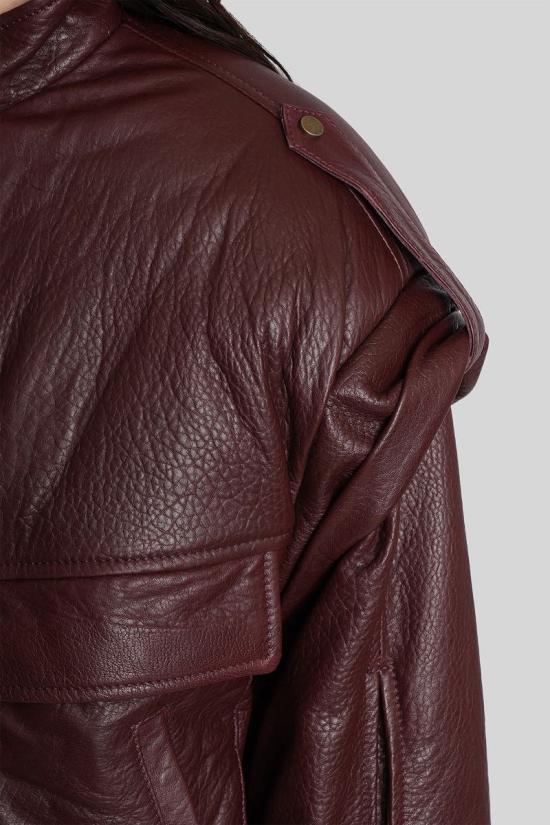 25FW 살바토레 산토로 가죽 자켓 429917 49074 D Red - SALVATORE SANTORO