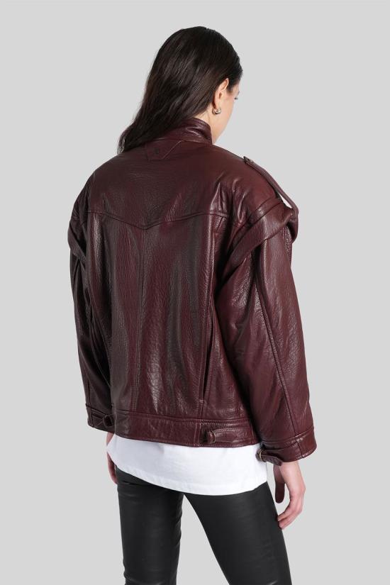 25FW 살바토레 산토로 가죽 자켓 429917 49074 D Red - SALVATORE SANTORO