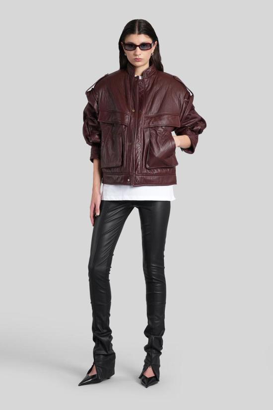 25FW 살바토레 산토로 가죽 자켓 429917 49074 D Red - SALVATORE SANTORO