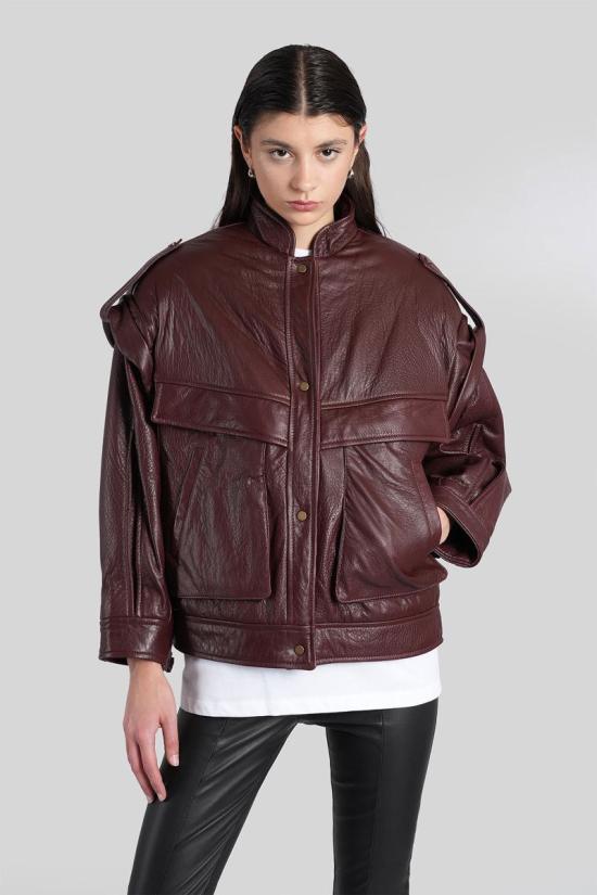 25FW 살바토레 산토로 가죽 자켓 429917 49074 D Red