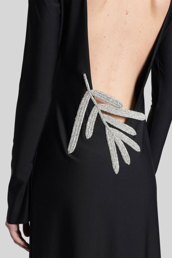 25FW 누에 롱 원피스 430543 2402DR00601 Black - NUÈ