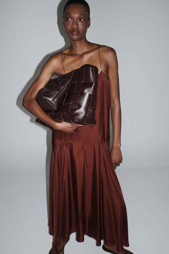  세인트아그니 롱 원피스 세인트 아그니 실크 트윌 릴렉스드 슬립 드레스 - ST.AGNI