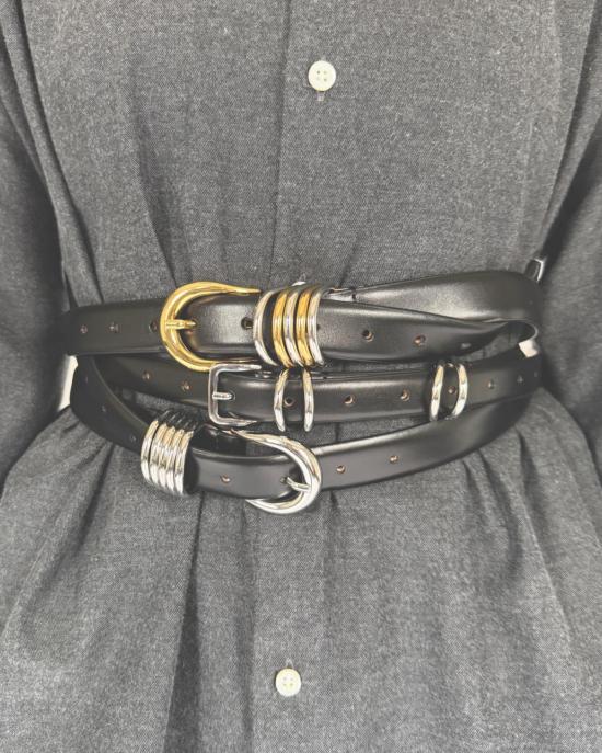  데한체 레귤러 벨트 홀리혹 실버  블랙