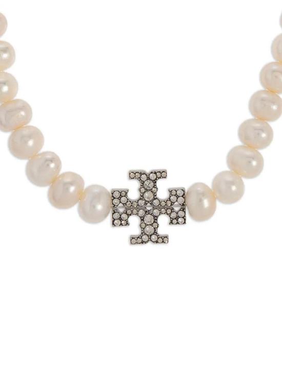26SS 토리버치 목걸이/팬던트 164617056 TORY SILVER PEARL CRYSTAL DOM - TORY BURCH