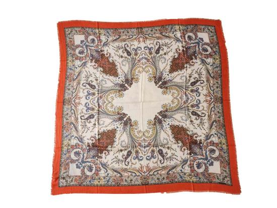  에트로 머플러/스카프 페이즐리 & 플로럴 울 블렌드 시스루 스카프 멀티컬러