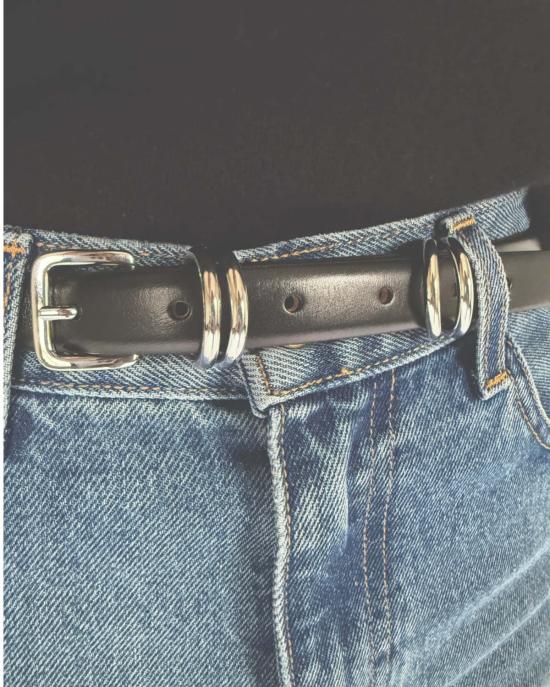  데한체 레귤러 벨트 데한슈 콘스탄스 실버  (검은색 가죽)