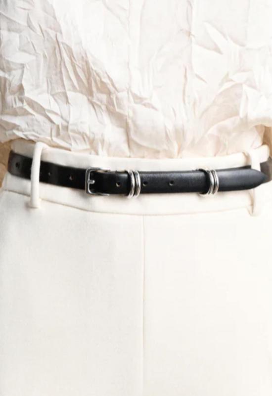  데한체 레귤러 벨트 데한슈 콘스탄스 실버  (검은색 가죽) - DEHANCHE