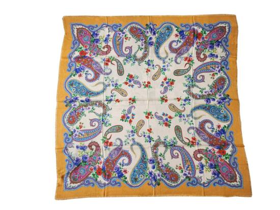  에트로 머플러/스카프 페이즐리 & 플로럴 울 블렌드 시스루 스카프 멀티컬러