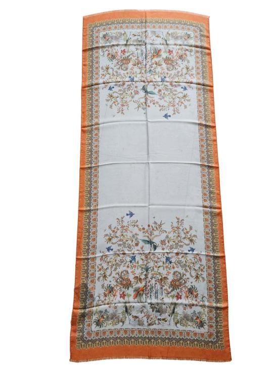  에트로 머플러/스카프 페이즐리 & 플로럴 프린트 실크 혼방 70 x 170cm 시스루 스카프 (멀티컬러)