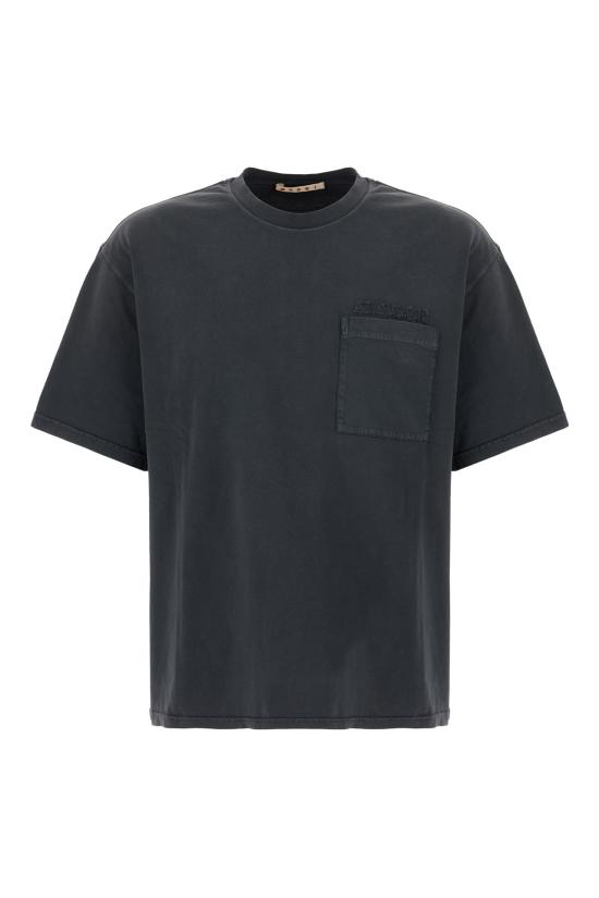 26SS 마르니 반팔 티셔츠 HUMU0358GXUSCY94 TCN99 BLACK