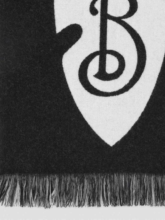 27SS 버버리 로고 울 머플러 8109563C1343 Black - BURBERRY