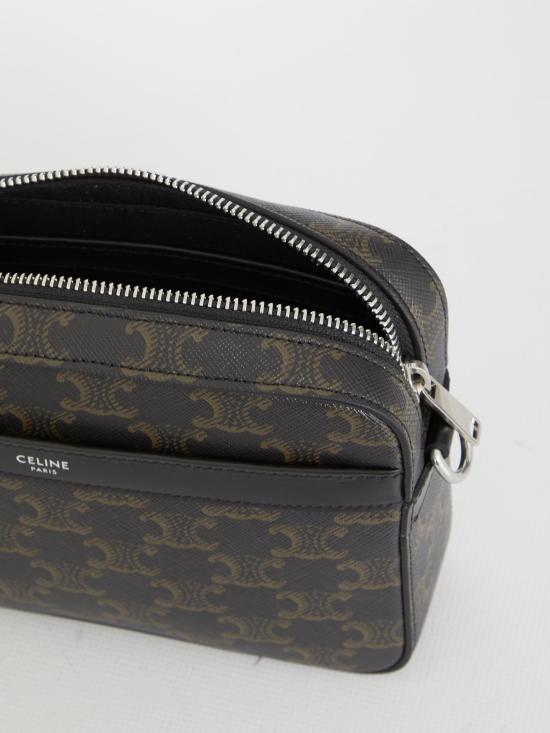 26SS 셀린느 트리옹프 캔버스 카프스킨 스몰 메신저백 113942EVJ BLACK - CELINE