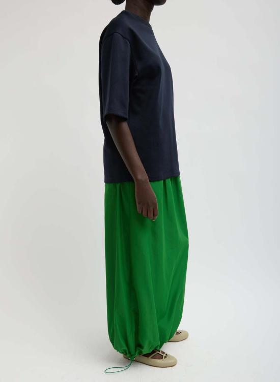  티비 반팔 티셔츠 액티브 니트 이지 티 탑 네이비 - TIBI