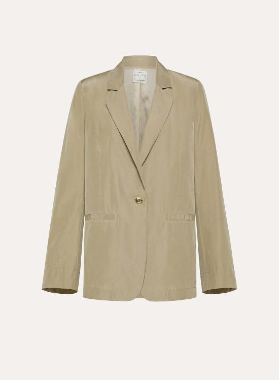  포르테포르테 수트 자켓 포르테 타페타 박시 블레이저 샌드