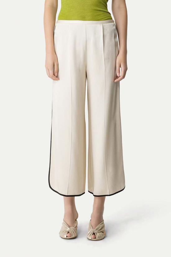  포르테포르테 크롭 팬츠 Forte Forte Envers 새틴 팬츠 Beurre - FORTE FORTE