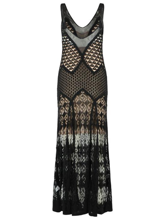 26SS 블루마린 롱 원피스 2A742AN0990 Black - BLUMARINE