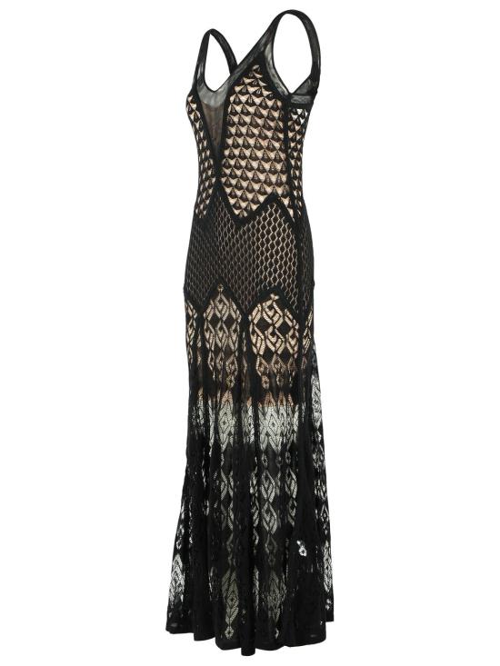 26SS 블루마린 롱 원피스 2A742AN0990 Black - BLUMARINE