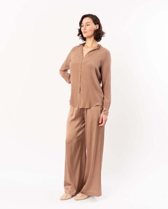  포르테포르테 블라우스 Forte Forte Matte 스트레치 실크 새틴 셔츠 Noce - FORTE FORTE