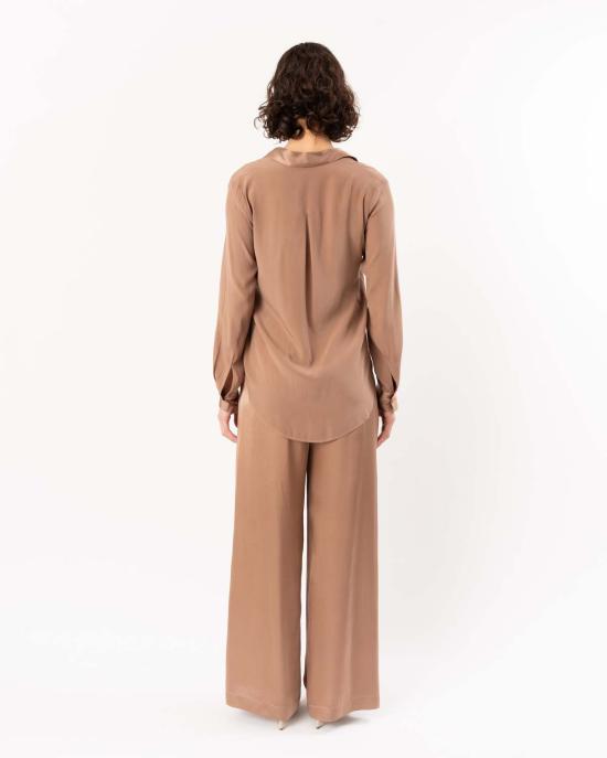  포르테포르테 블라우스 Forte Forte Matte 스트레치 실크 새틴 셔츠 Noce - FORTE FORTE