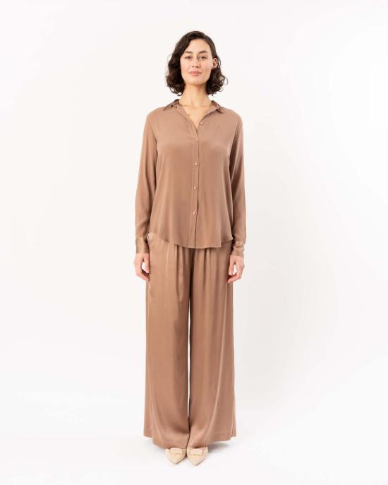  포르테포르테 블라우스 Forte Forte Matte 스트레치 실크 새틴 셔츠 Noce - FORTE FORTE