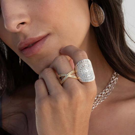  안나 벡 반지 클래식 새들 링 실버 - ANNA BECK