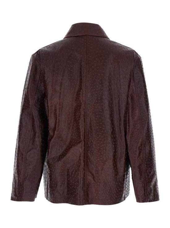 26SS 카사블랑카 자켓 MSP26OT17701LEATHER Bordeaux - CASABLANCA