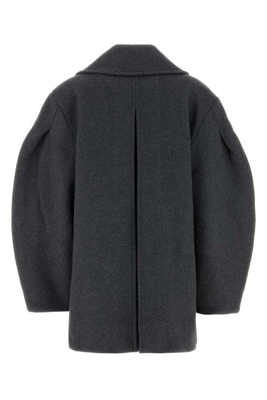 25FW 가니 울 오버사이즈 미디 피코트 W0930 205 GREY - GANNI