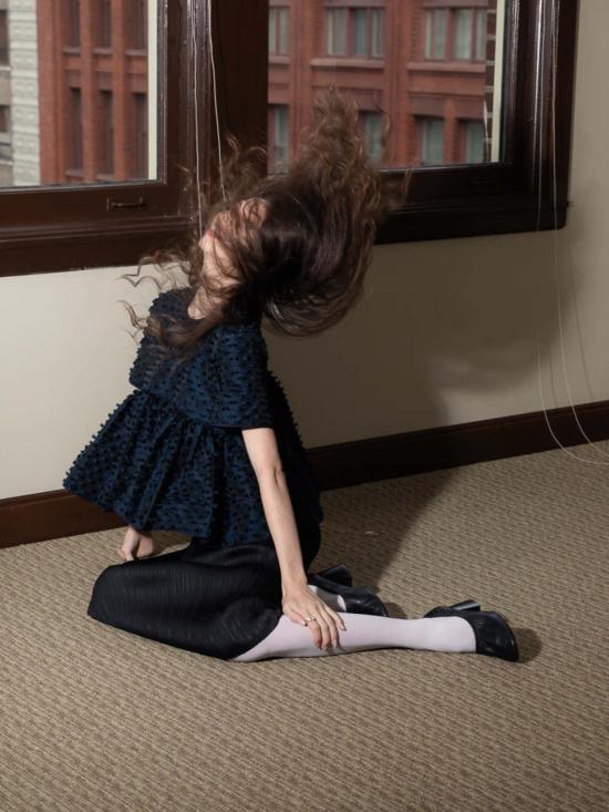  세실리아 반센 블라우스 Cecilie Bahnsen Cb 카산드라 탑 네이비 - CECILIE BAHNSEN