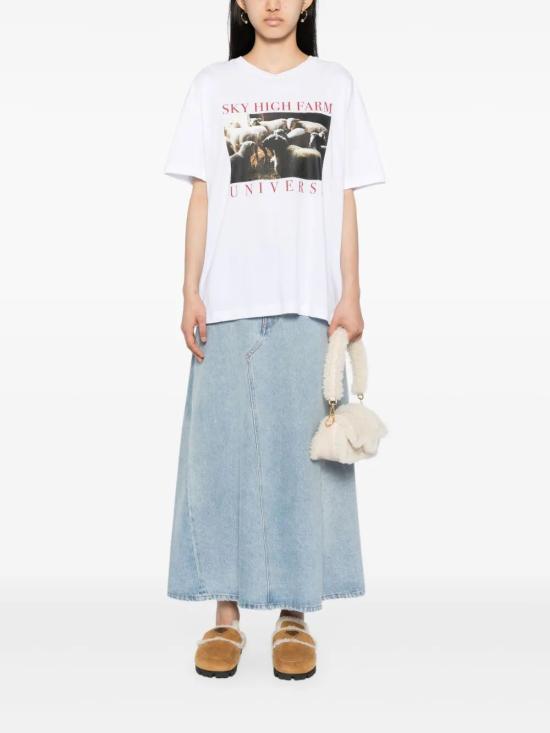 25FW 스카이하이팜 반팔 티셔츠 SHF08T005 1 WHITE - SKY HIGH FARM