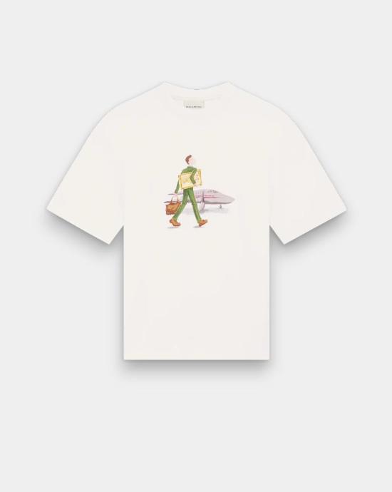 26SS 드롤드무슈 반팔 티셔츠 TS290 CO002 OW Beige