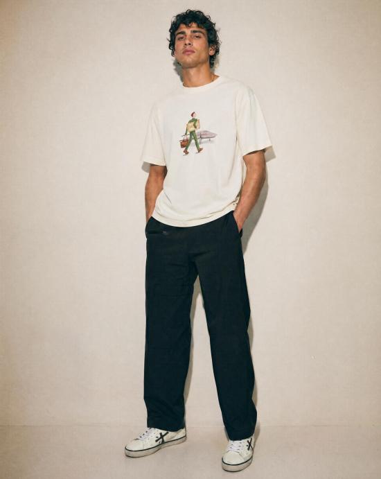 26SS 드롤드무슈 반팔 티셔츠 TS290 CO002 OW Beige - DROLE DE MONSIEUR