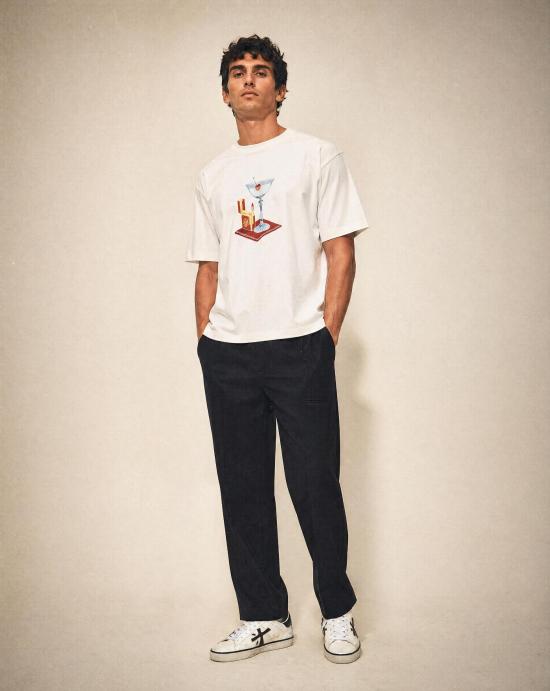 26SS 드롤드무슈 반팔 티셔츠 TS291 CO002 OW Beige - DROLE DE MONSIEUR