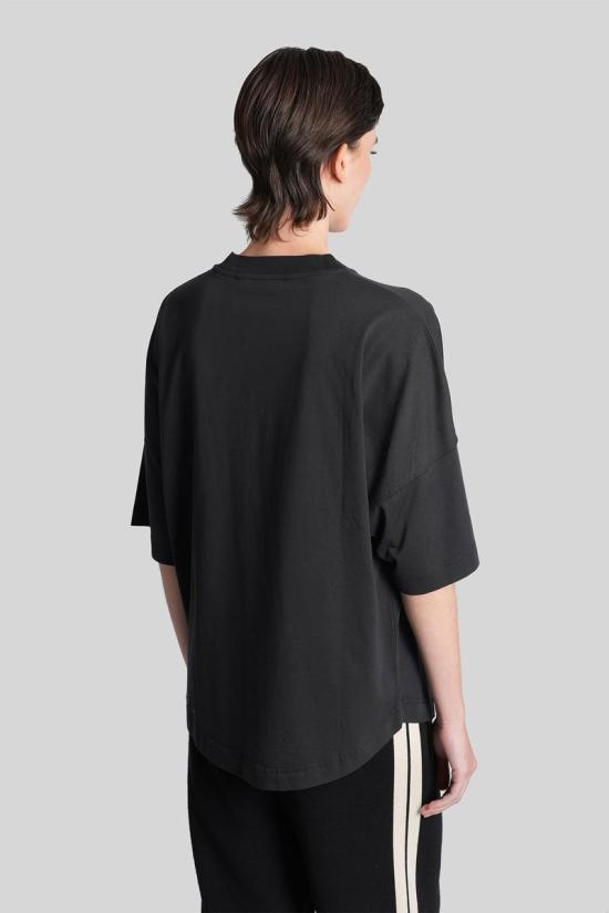 25FW 팜앤젤스 반팔 티셔츠 428199 PWAA07CF25JER001 Black - PALM ANGELS