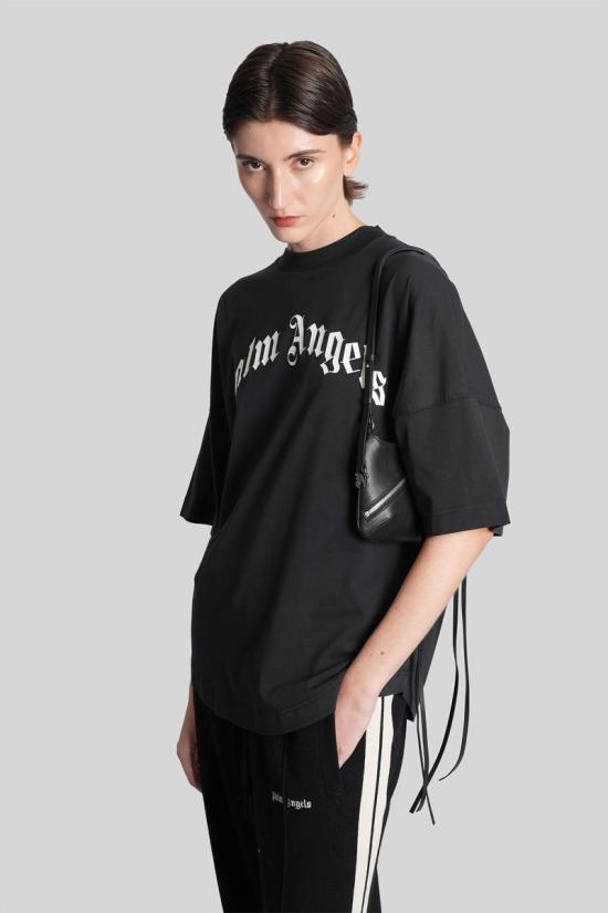 25FW 팜앤젤스 반팔 티셔츠 428199 PWAA07CF25JER001 Black - PALM ANGELS