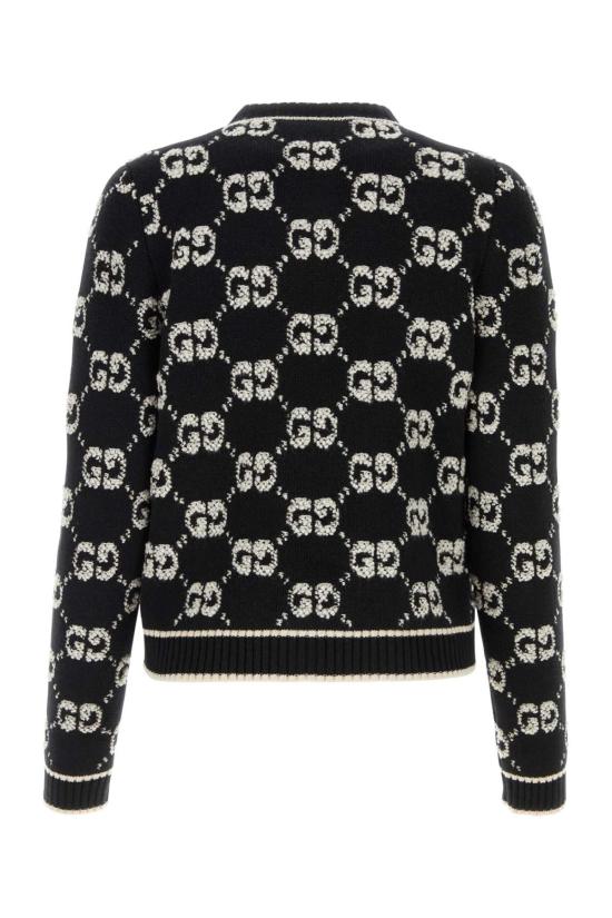 25FW 구찌 GG 울 부클 자카드 가디건 713300XKCNA 1289 Printed - GUCCI