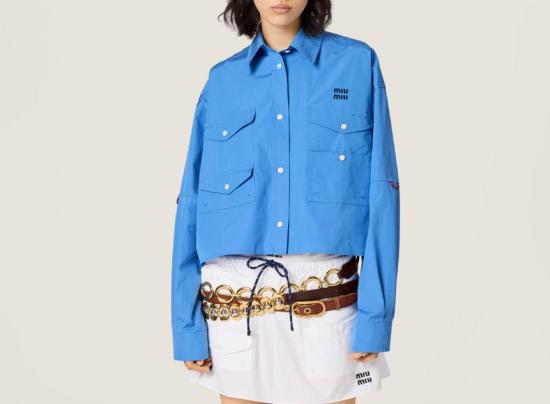 26SS 미우미우 포플린 미니스커트 MG2643SOOO10RG F0009 - MIU MIU