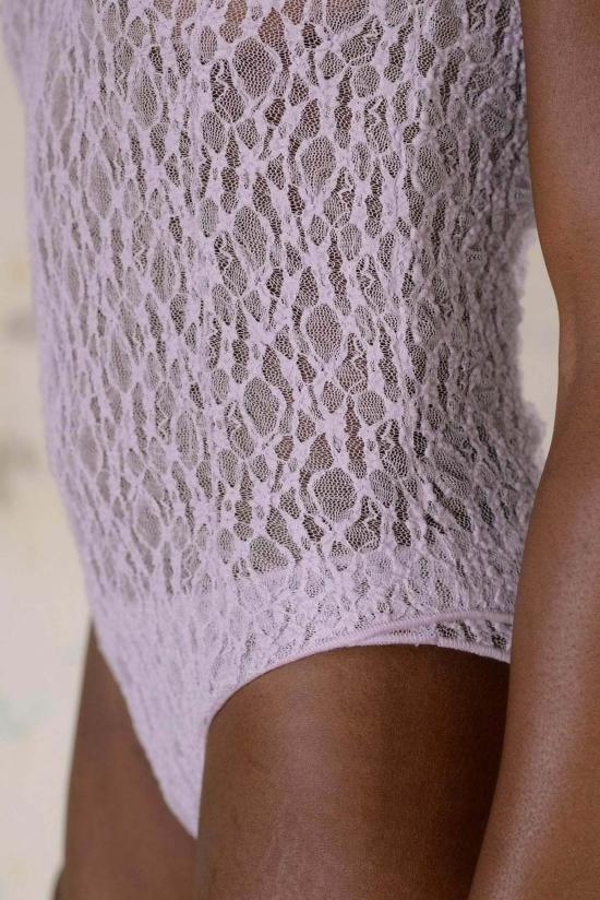  베이스레인지 바디수트 티셔츠 크레센트 바디수트 - BASERANGE