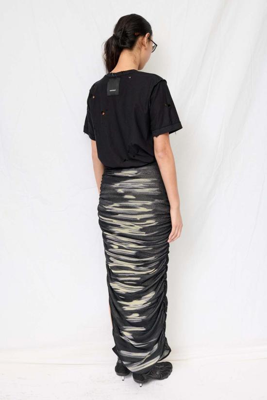  피에이치5 미디 스커트 Ph5 황해 나일호 프린트 - PH5