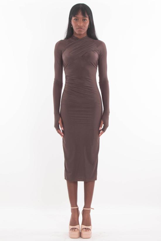 25FW 아니예 바이 롱 원피스 181323 00046 MOKA Brown