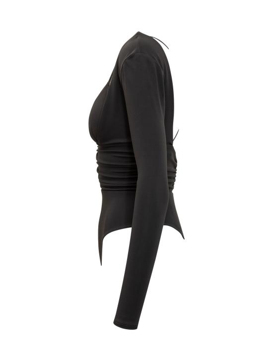 25FW 엘리자베타프랜치 반팔 티셔츠 BO00356E2 110 NERO - ELISABETTA FRANCHI